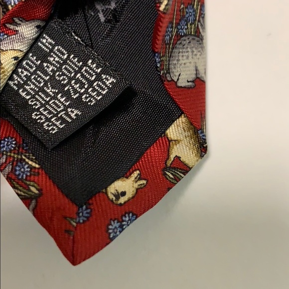 Burberry rabbit pattern silk tie - Picture 5 of 5